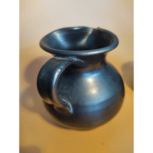 Vintage Prinknash England Stoneware Antique Black Sugar Bowl & Creamer Set - Picture 5 of 16